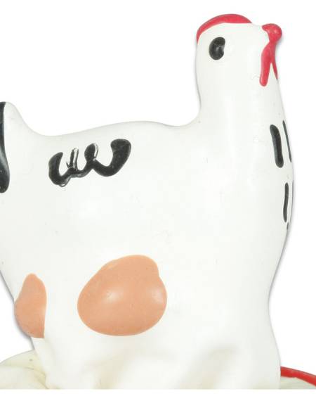 CONDOMERIE - HANDPAINTED NOVELTY CONDOMS CHICKEN WHITE