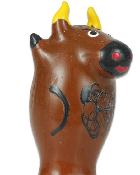 CONDOMERIE - HANDPAINTED NOVELTY CONDOMS BULL MODEL 1