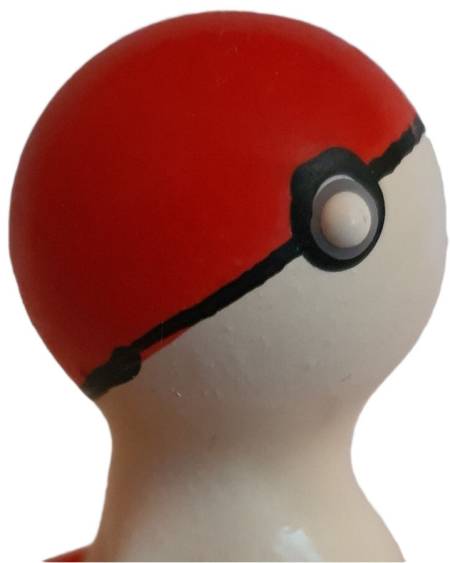 CONDOMERIE - HANDPAINTED NOVELTY CONDOMS POKEBALL RED-WHITE