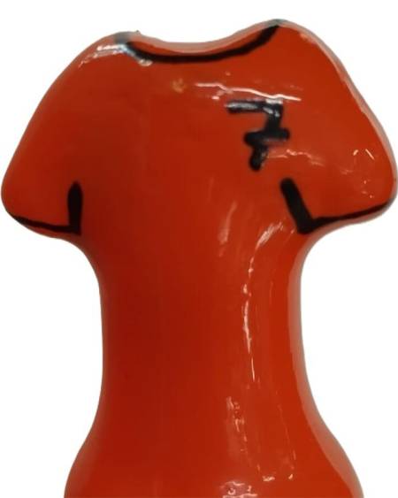 CONDOMERIE - HANDPAINTED NOVELTY CONDOMS ORANGE SHIRT