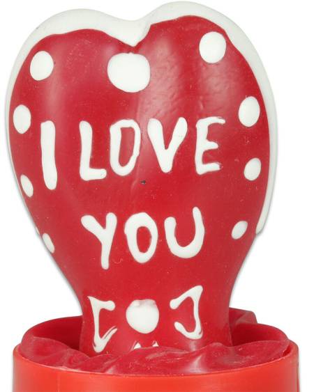 CONDOMERIE - HANDPAINTED NOVELTY CONDOMS HEART - I LOVE YOU MODEL 2