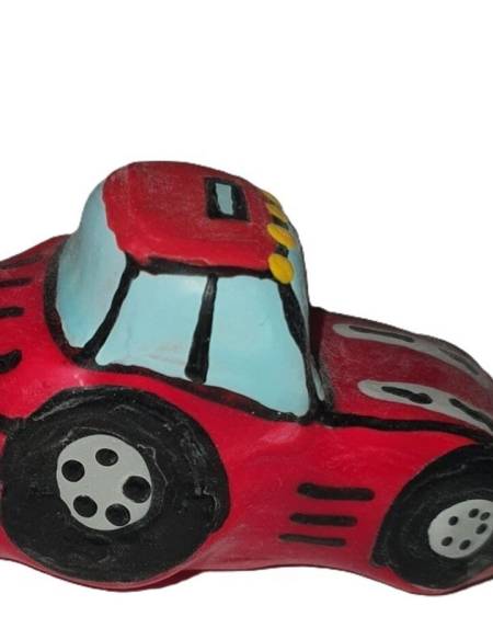 CONDOMERIE - HANDPAINTED NOVELTY CONDOMS TRACTOR RED XL