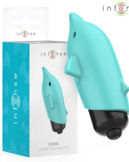 INTENSE - ECHO VIBRATING BULLET DOLPHIN BLUE 8 X 4.7 CM