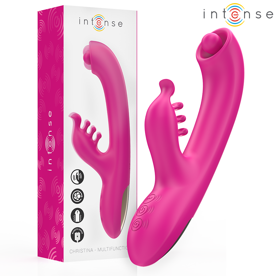 INTENSE - CHRISTINA MULTIFUNCTION RABBIT VIBRATOR 22.5 CM PINK - Imagem de 2