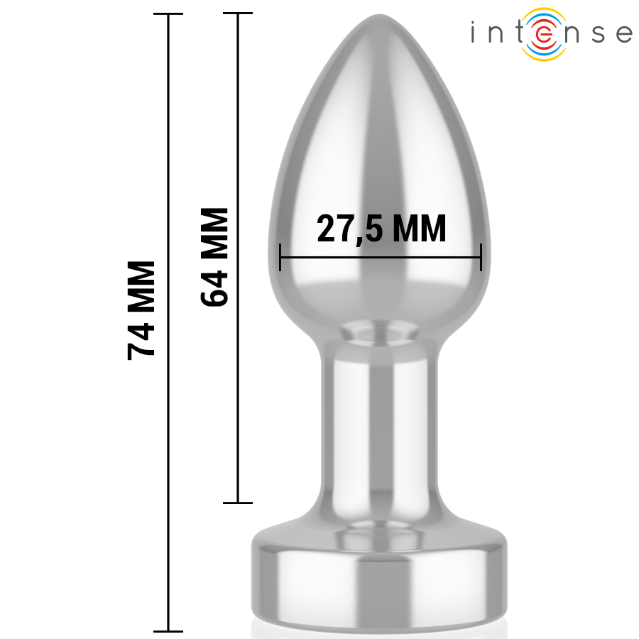 INTENSE - ANAL PLUG 10 VIBRATIONS METAL WITH REMOTE CONTROL S - Imagem de 3
