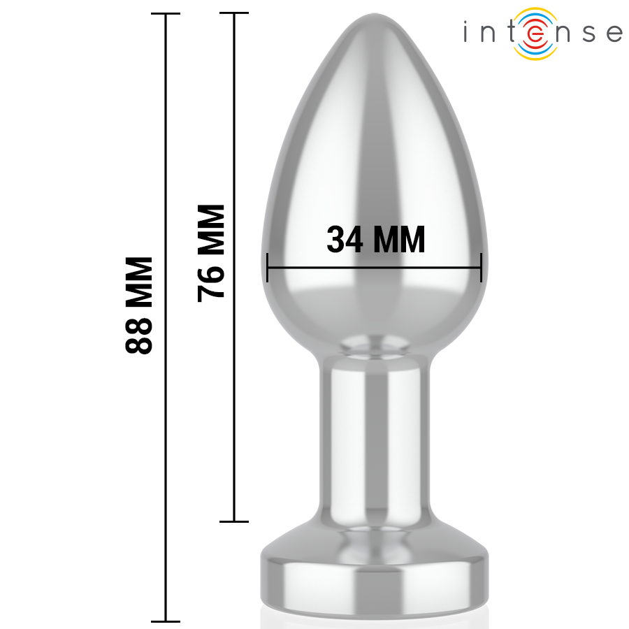 INTENSE - ANAL PLUG 10 VIBRATIONS METAL WITH REMOTE CONTROL M - Imagem de 3