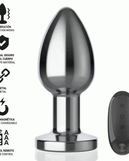 INTENSE - ANAL PLUG 10 VIBRATIONS METAL WITH REMOTE CONTROL L