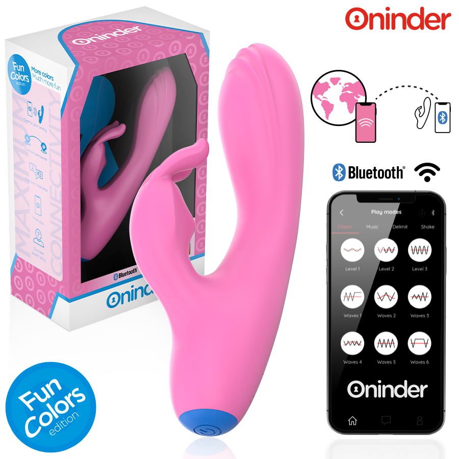 ONINDER CUTE - LOVE BUNNY VIBRATOR G-SPOT CLITORIS - FREE WORLDWIDE APP - Imagem de 2