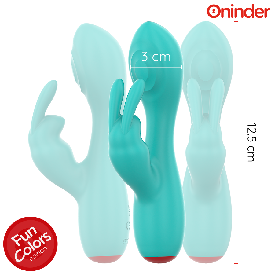 ONINDER CUTE - LOVE BUNNY G-SPOT CLITORAL VIBRATOR - FREE WORLDWIDE APP - Imagem de 4