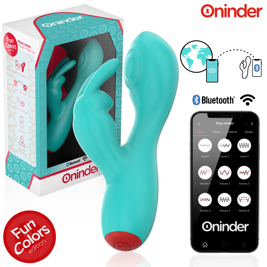 ONINDER CUTE - LOVE BUNNY G-SPOT CLITORAL VIBRATOR - FREE WORLDWIDE APP - Imagem de 2