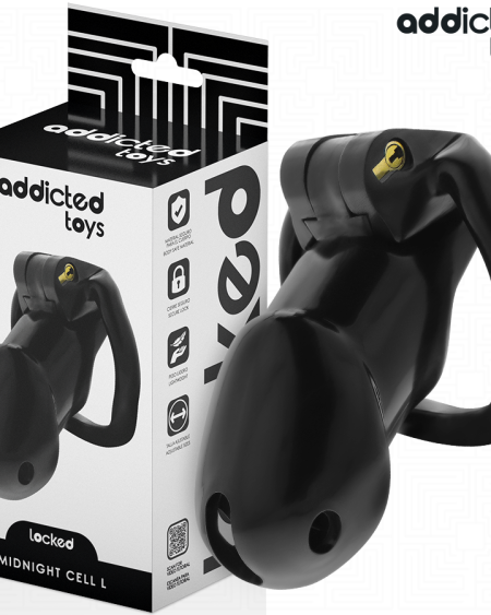 ADDICTED TOYS LOCKED - MINDNIGHT CELL PENIS CAGE SIZE L