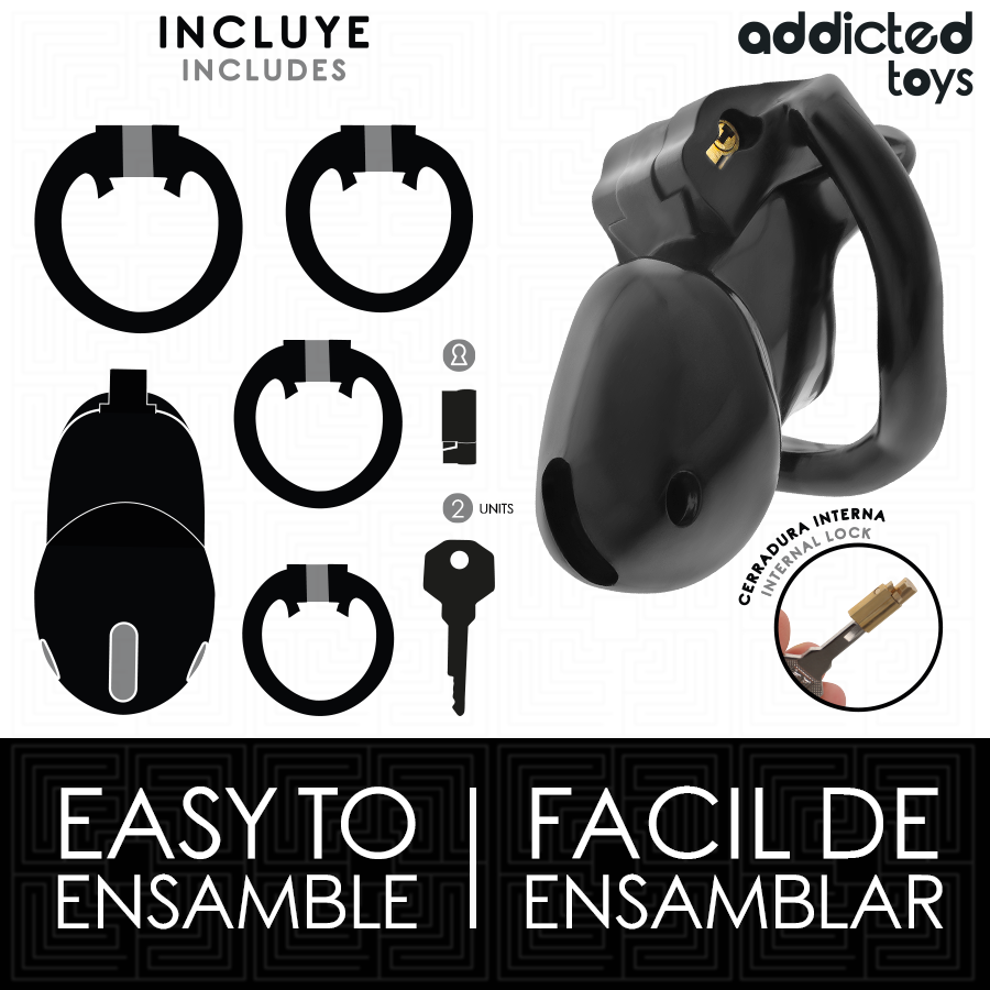 ADDICTED TOYS LOCKED - MINDNIGHT CELL PENIS CAGE SIZE S - Imagem de 4