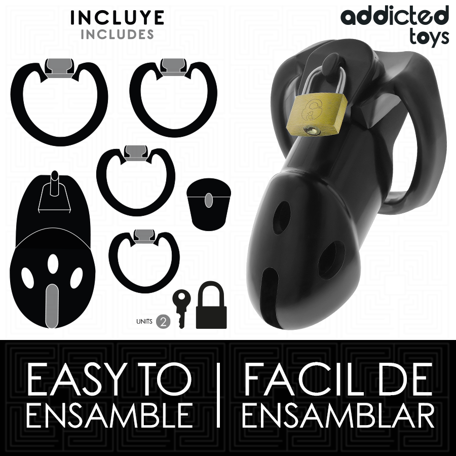 ADDICTED TOYS LOCKED - UNBROKEN DEN PENIS CAGE 9.8 CM - Imagem de 4