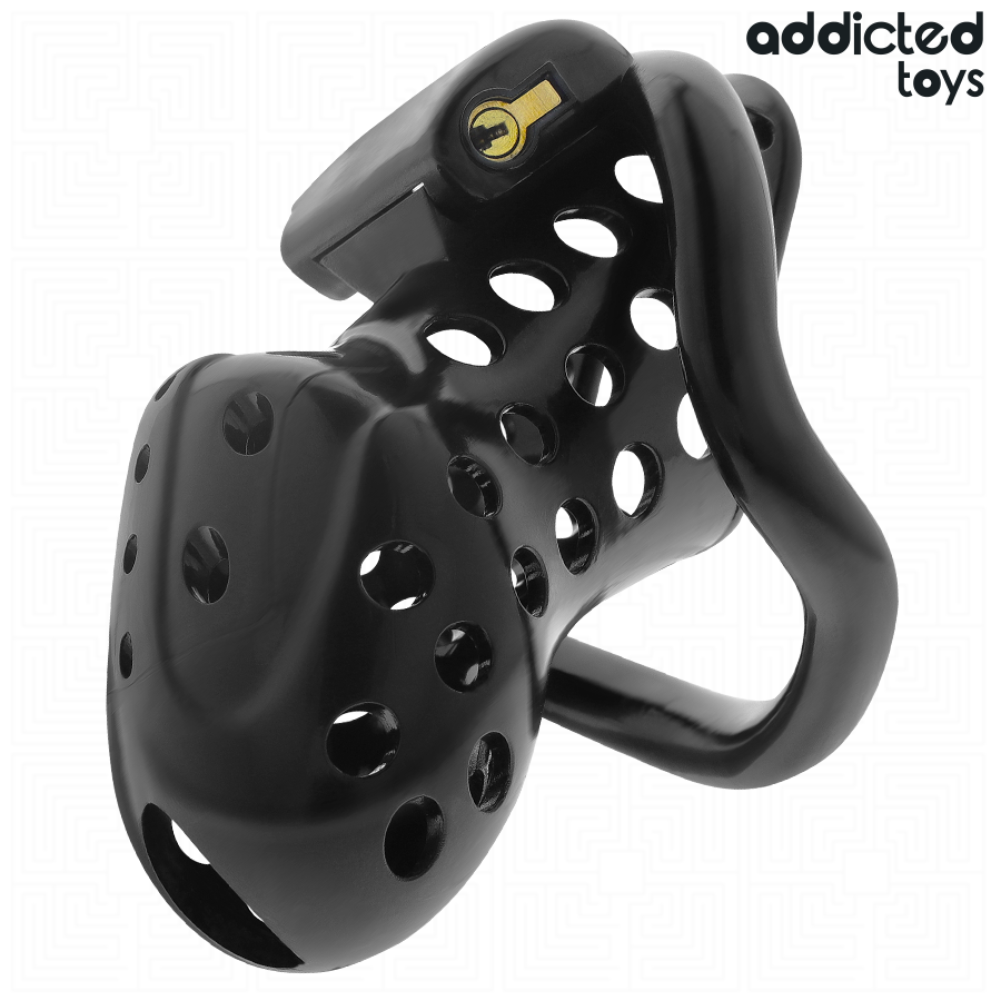 ADDICTED TOYS LOCKED - CHAINED HOLLOW PENIS CAGE 10.5 CM - Imagem de 2