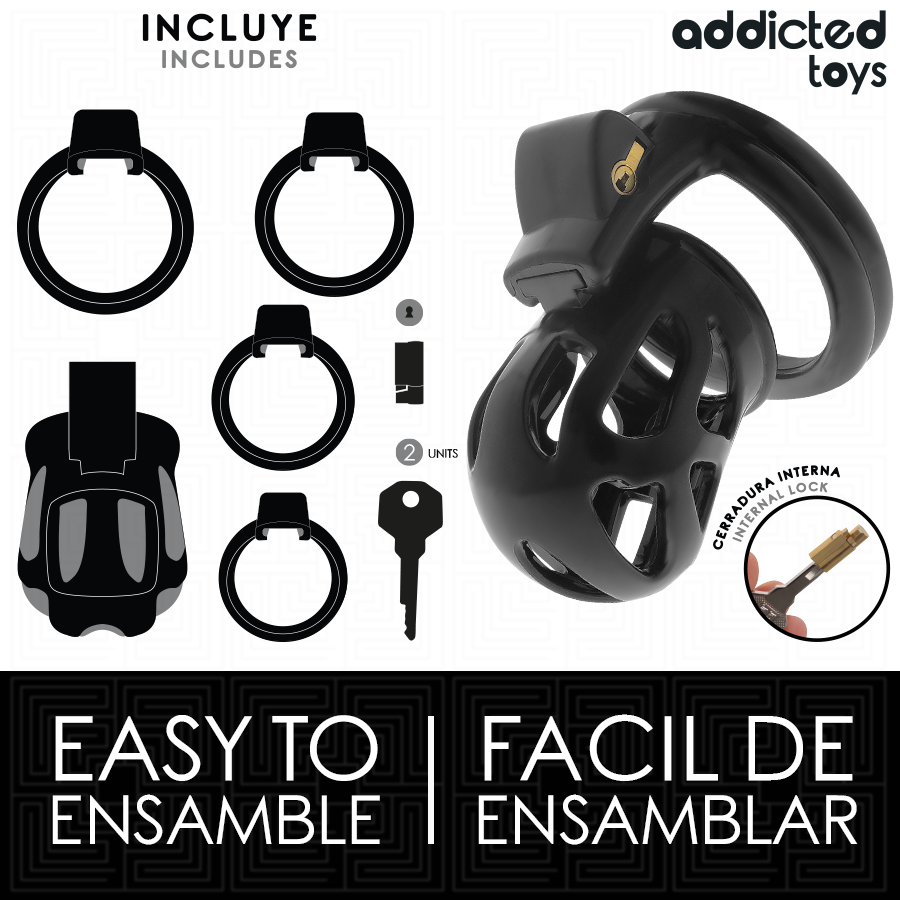 ADDICTED TOYS LOCKED - SILENT KEEP PENIS CAGE 7.5 CM - Imagem de 4