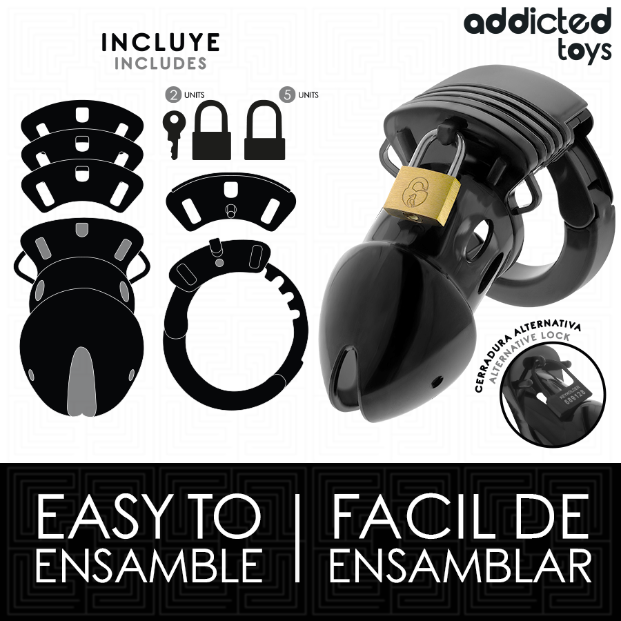 ADDICTED TOYS LOCKED - CHASTITY DEPTHS PENIS CAGE 7.5 CM - Imagem de 4