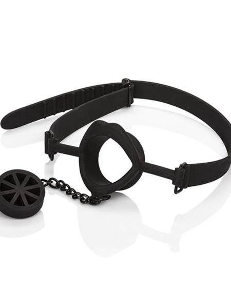 CALEXOTICS - SCANDAL GAG WITH BLACK SILICONE PLUG