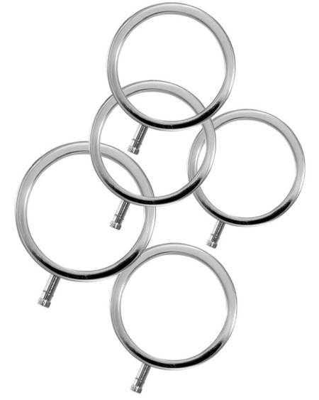 ELECTRASTIM - ELECTRARINGS METAL PENIS RINGS PACK OF 5