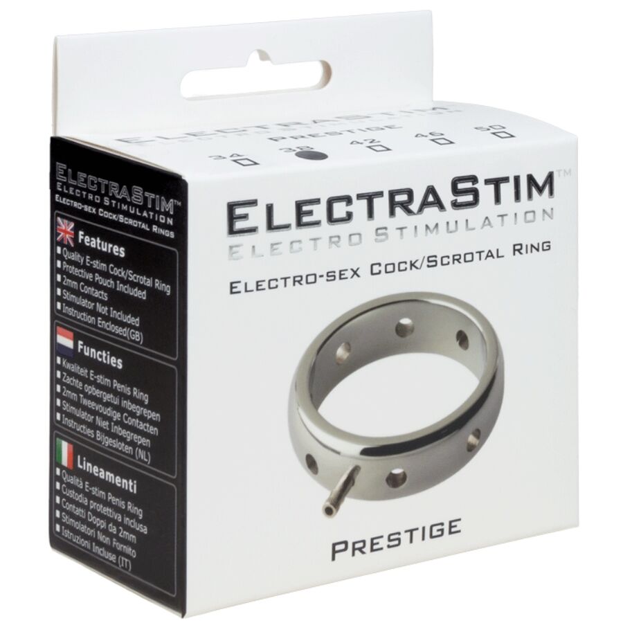 ELECTRASTIM - PRESTIGE ELECTROMAGNETIC METAL PENIS RING 46 MM - Imagem de 4