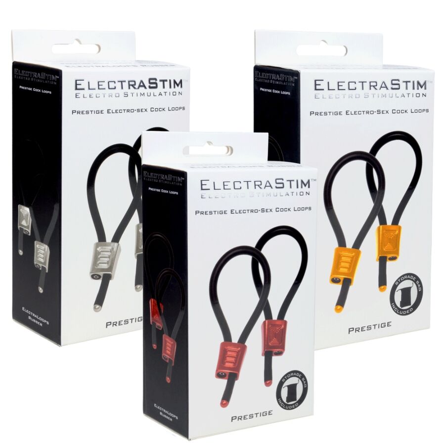 ELECTRASTIM - PRESTIGE ELECTRA LOOPS ADJUSTABLE COCK RINGS RED - Imagem de 4