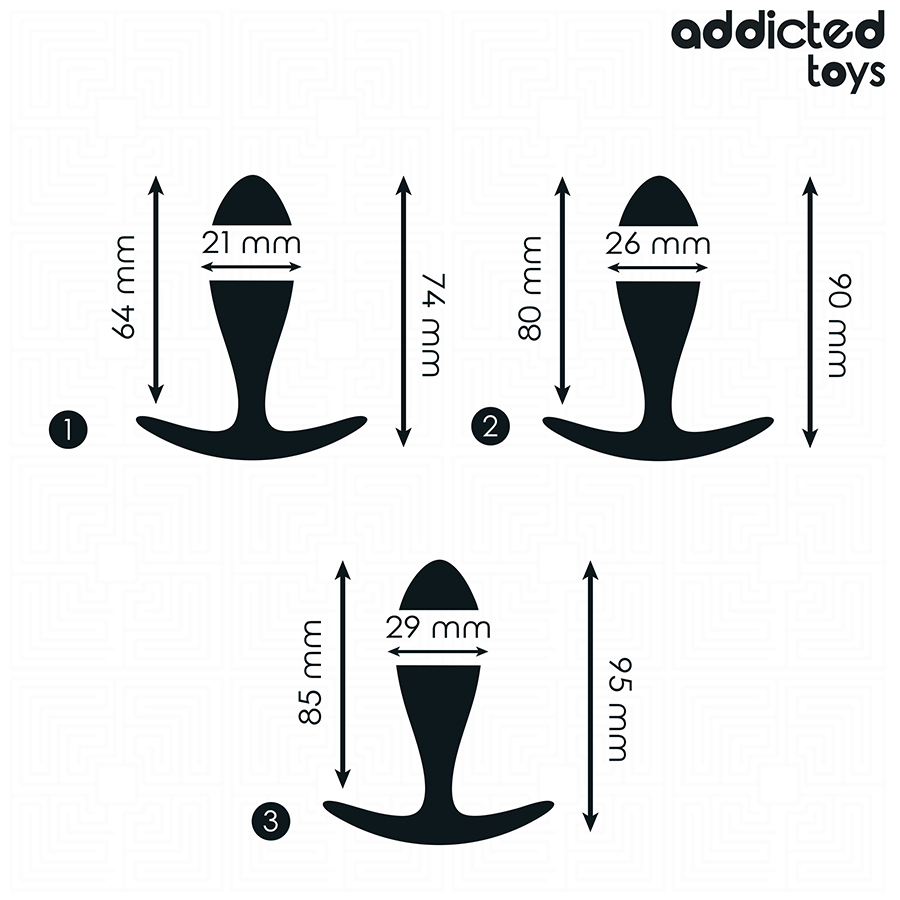 ADDICTED TOYS - SET OF 3 ANAL PLUG SILICONE MODEL 2 - Imagem de 4