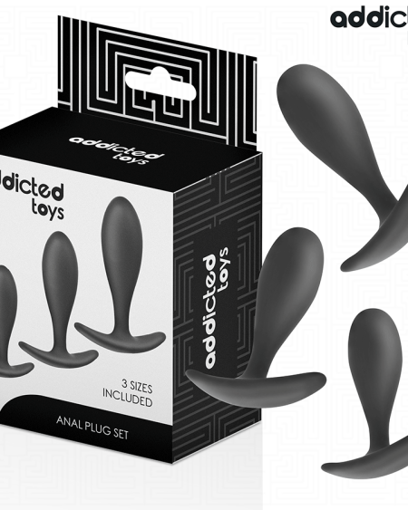 ADDICTED TOYS - SET OF 3 ANAL PLUG SILICONE MODEL 2