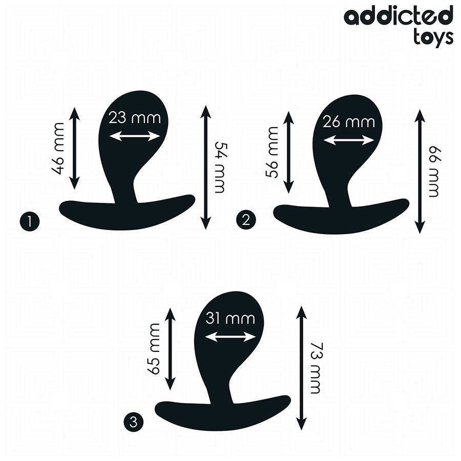 ADDICTED TOYS - SET OF 3 ANAL PLUG SILICONE MODEL 3 - Imagem de 4