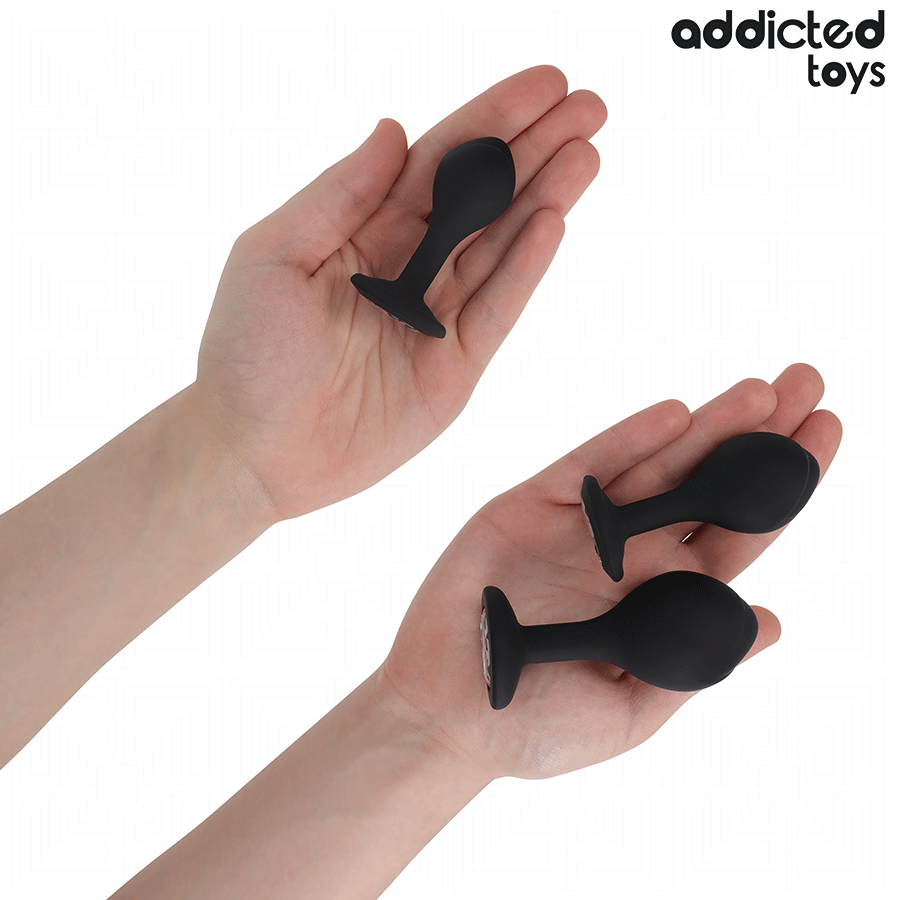 ADDICTED TOYS - SET OF 3 ANAL PLUG SILICONE WITH JEWEL - Imagem de 5