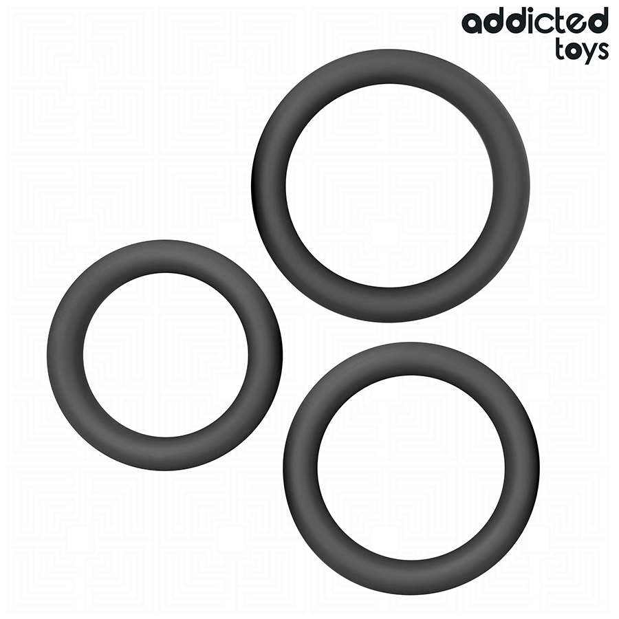 ADDICTED TOYS - SET OF FLAT SILICONE RINGS - Imagem de 5