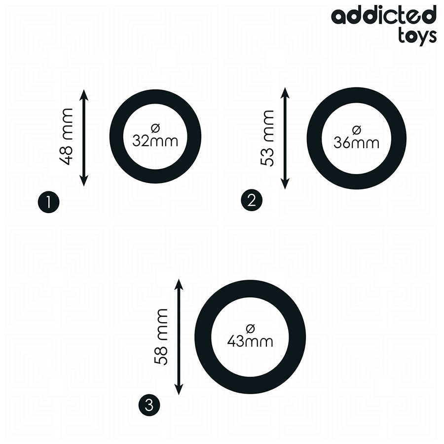 ADDICTED TOYS - SET OF SILICONE RINGS MODEL 1 - Imagem de 4