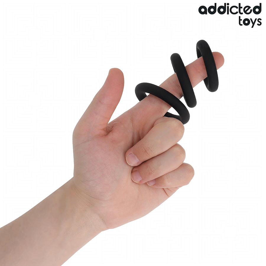 ADDICTED TOYS - SET OF SILICONE RINGS MODEL 1 - Imagem de 2
