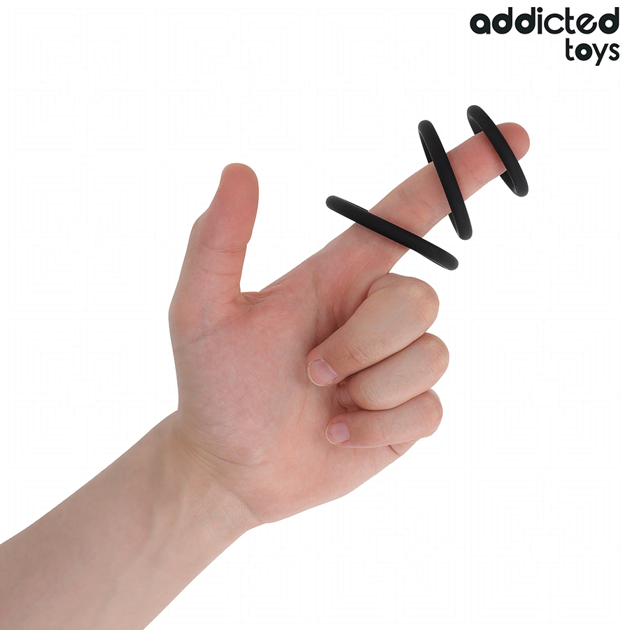 ADDICTED TOYS - SET OF SILICONE RINGS MODEL 2 - Imagem de 2