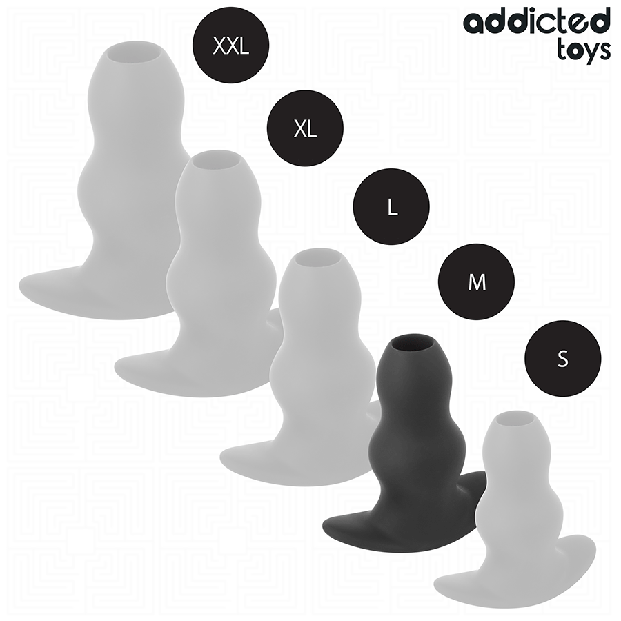 ADDICTED TOYS - HOLLOW ANAL PLUG SILICONE SIZE M 9.6 CM - Imagem de 5