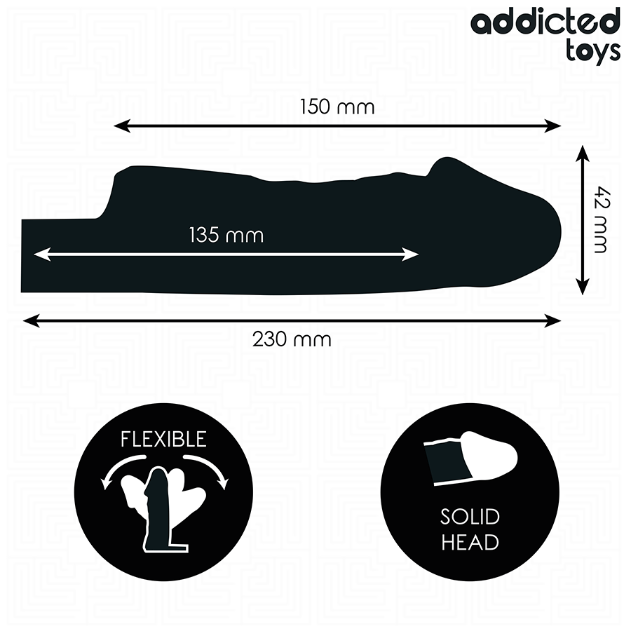 ADDICTED TOYS - TRANSPARENT PENIS EXTENSON SIZE S 23 CM - Imagem de 4