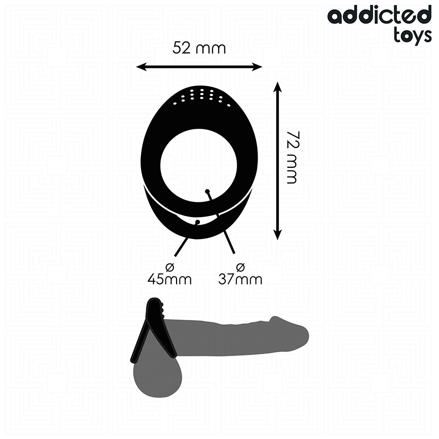 ADDICTED TOYS - DOUBLE TEXTURED PENIS RING - Imagem de 4