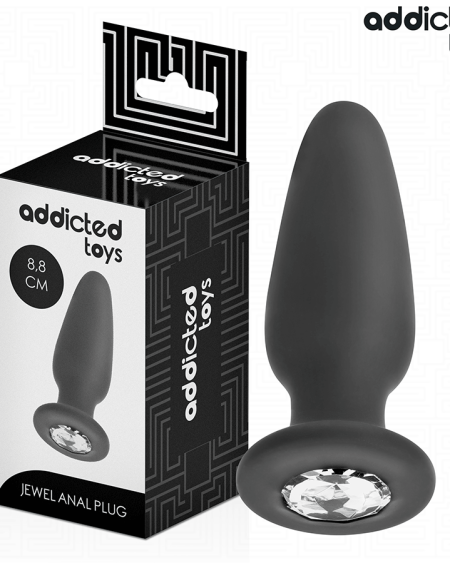 ADDICTED TOYS - ANAL PLUG WITH JEWEL SILICONE SIZE S 8.8 CM