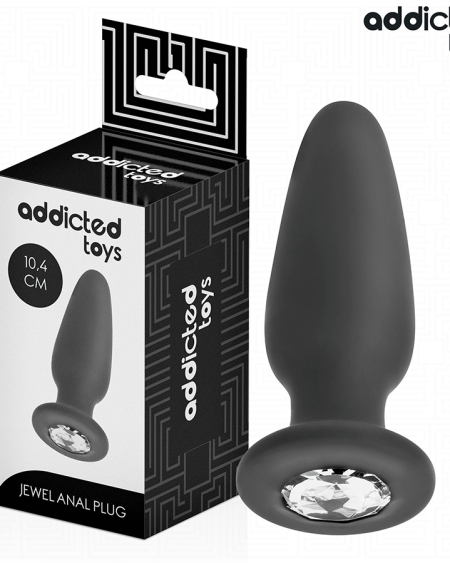 ADDICTED TOYS - ANAL PLUG WITH JEWEL SILICONE SIZE M 10.4 CM