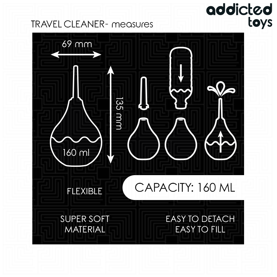 ADDICTED TOYS - TRAVEL ANAL CLEANER SIZE M 160 ML - Imagem de 5