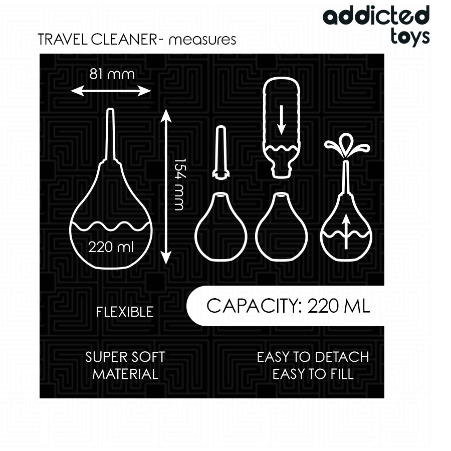 ADDICTED TOYS - TRAVEL ANAL CLEANER SIZE L 220 ML - Imagem de 5