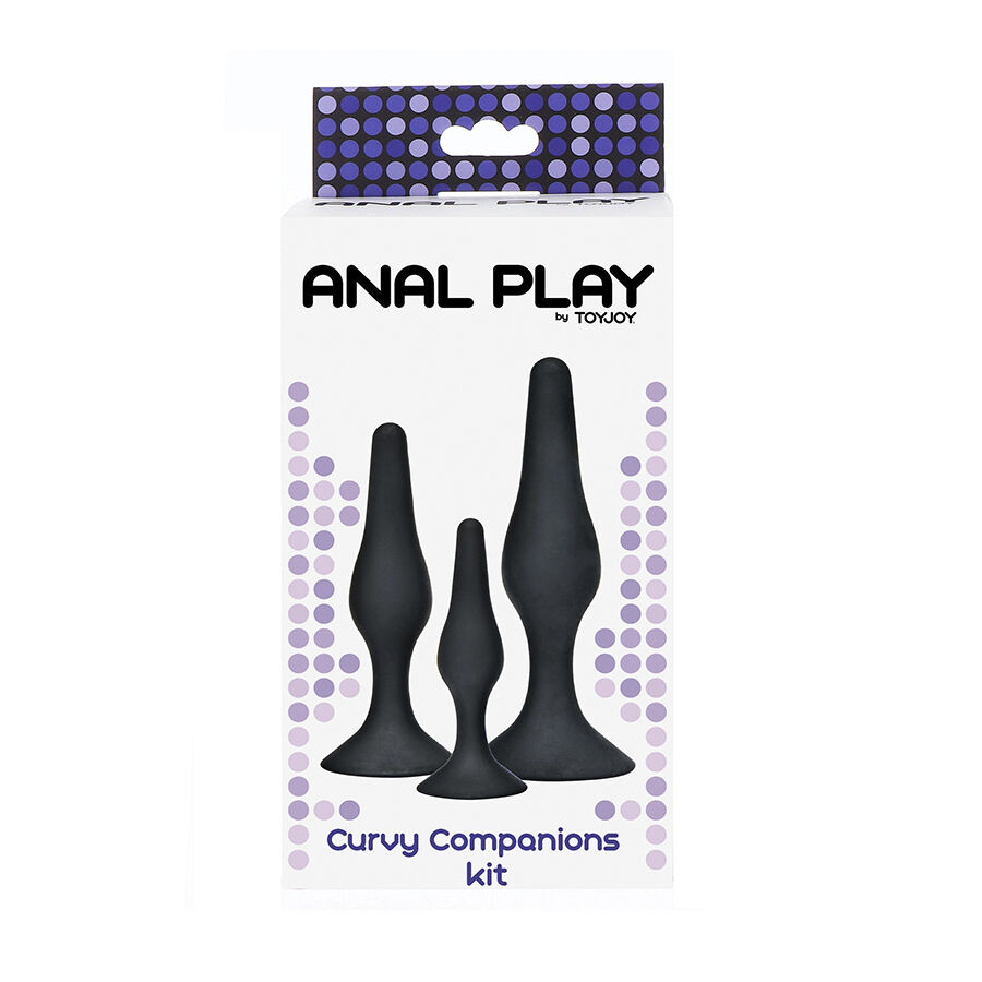 TOYJOY - ANAL PLAY CURVY COMPANIONS ANAL PLUG 3 PIECES BLACK - Imagem de 3