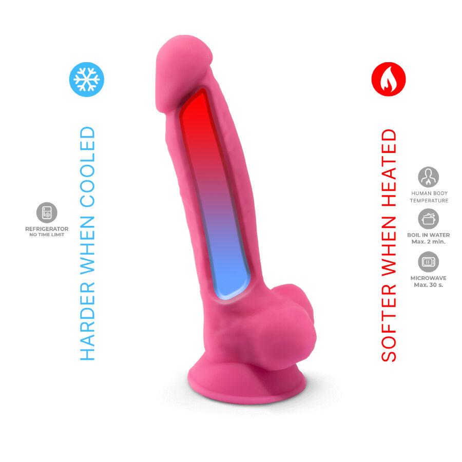 SILEXD - MODEL 1 REALISTIC PENIS PREMIUM SILICONE SILEXPAN FLUORESCENT PINK 17.5 CM - Imagem de 4
