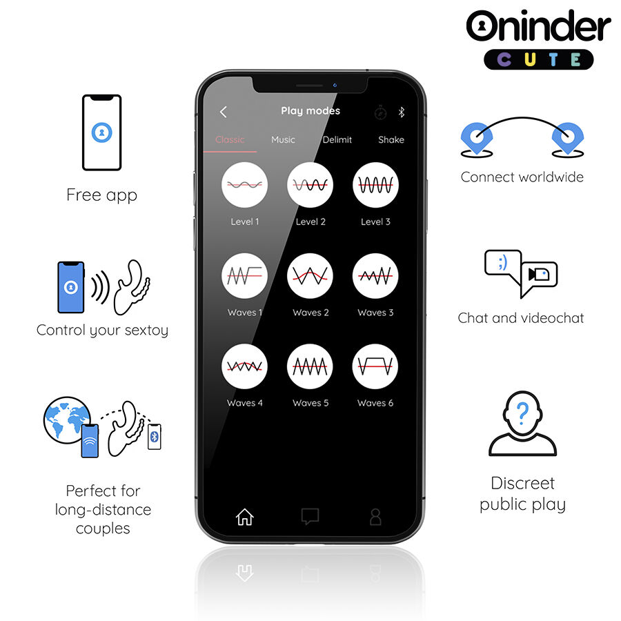 ONINDER CUTE - LOVE 3 SOME TRIPLE VIBRATOR - FREE WORLDWIDE APP - Imagem de 4
