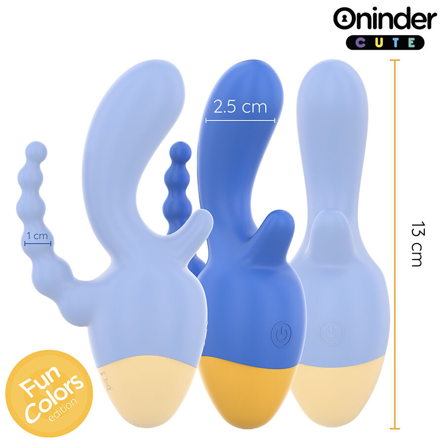 ONINDER CUTE - LOVE 3 SOME TRIPLE VIBRATOR - FREE WORLDWIDE APP - Imagem de 3