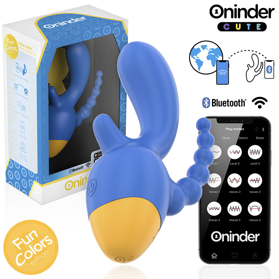ONINDER CUTE - LOVE 3 SOME TRIPLE VIBRATOR - FREE WORLDWIDE APP - Imagem de 2