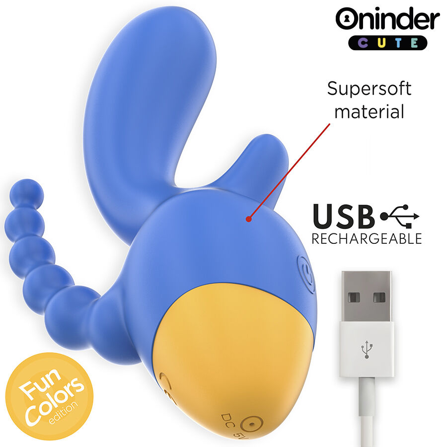 ONINDER CUTE - LOVE 3 SOME TRIPLE VIBRATOR - FREE WORLDWIDE APP - Imagem de 5