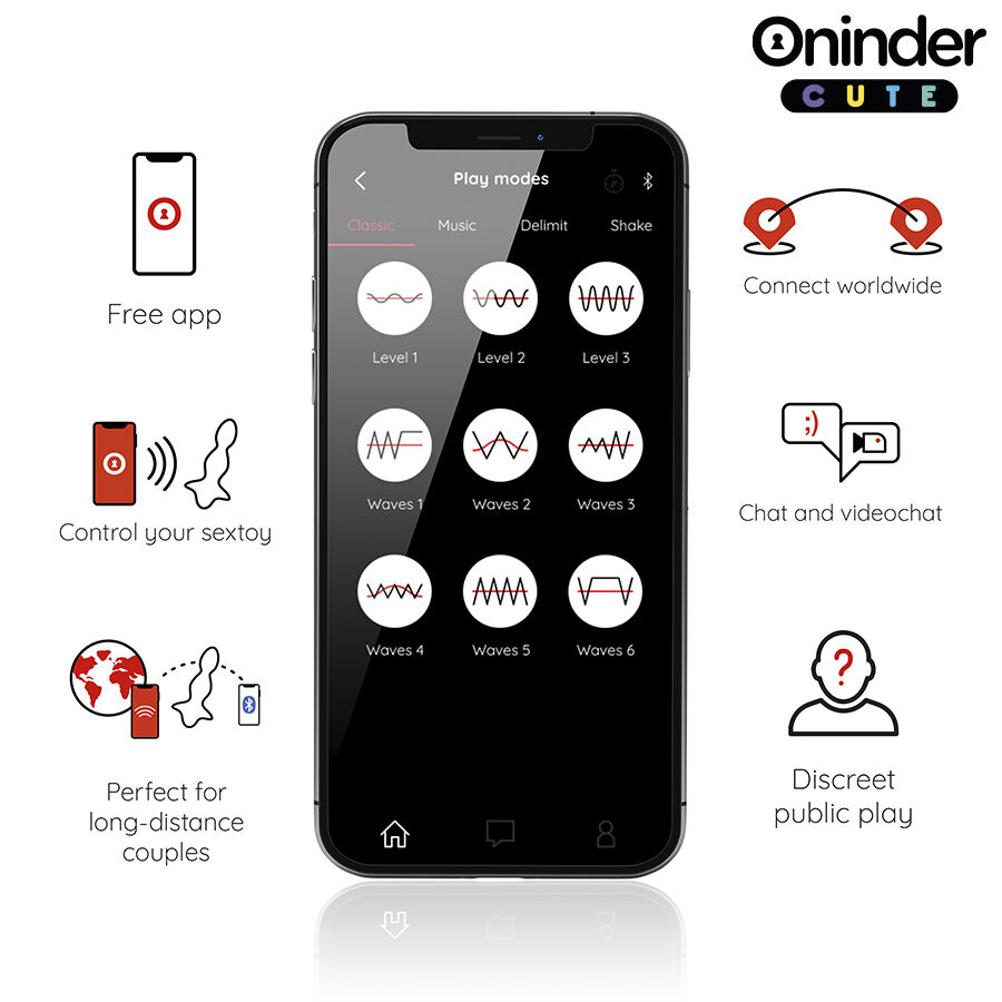 ONINDER CUTE - LOVE BUTT VIBRATING ANAL PLUG DILATOR - FREE WORLDWIDE APP - Imagem de 4