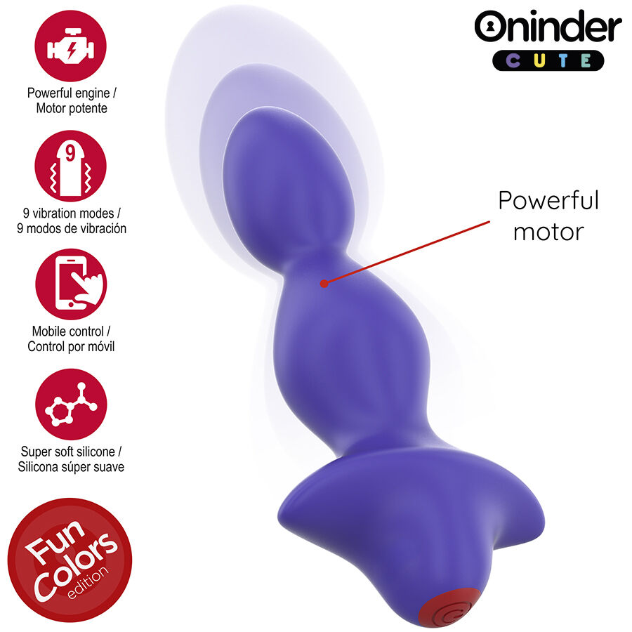 ONINDER CUTE - LOVE BUTT VIBRATING ANAL PLUG DILATOR - FREE WORLDWIDE APP - Imagem de 5