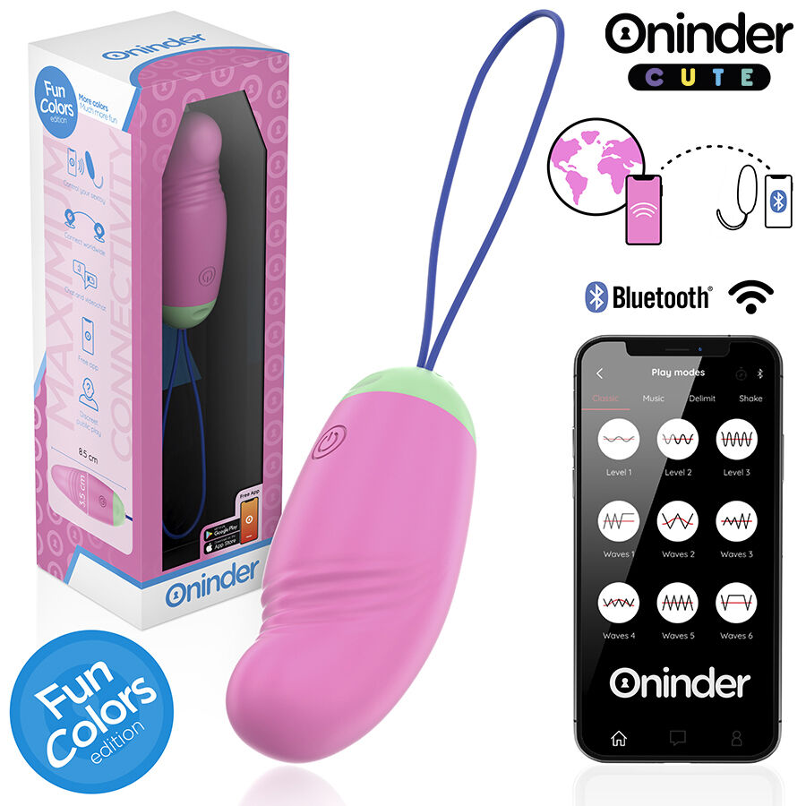 ONINDER CUTE - LOVE PLEASURE 360° VIBRATING-ROTATING SILICONE EGG - FREE GLOBAL APP - Imagem de 3
