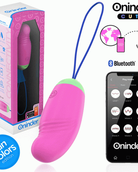 ONINDER CUTE - LOVE PLEASURE 360° VIBRATING-ROTATING SILICONE EGG - FREE GLOBAL APP