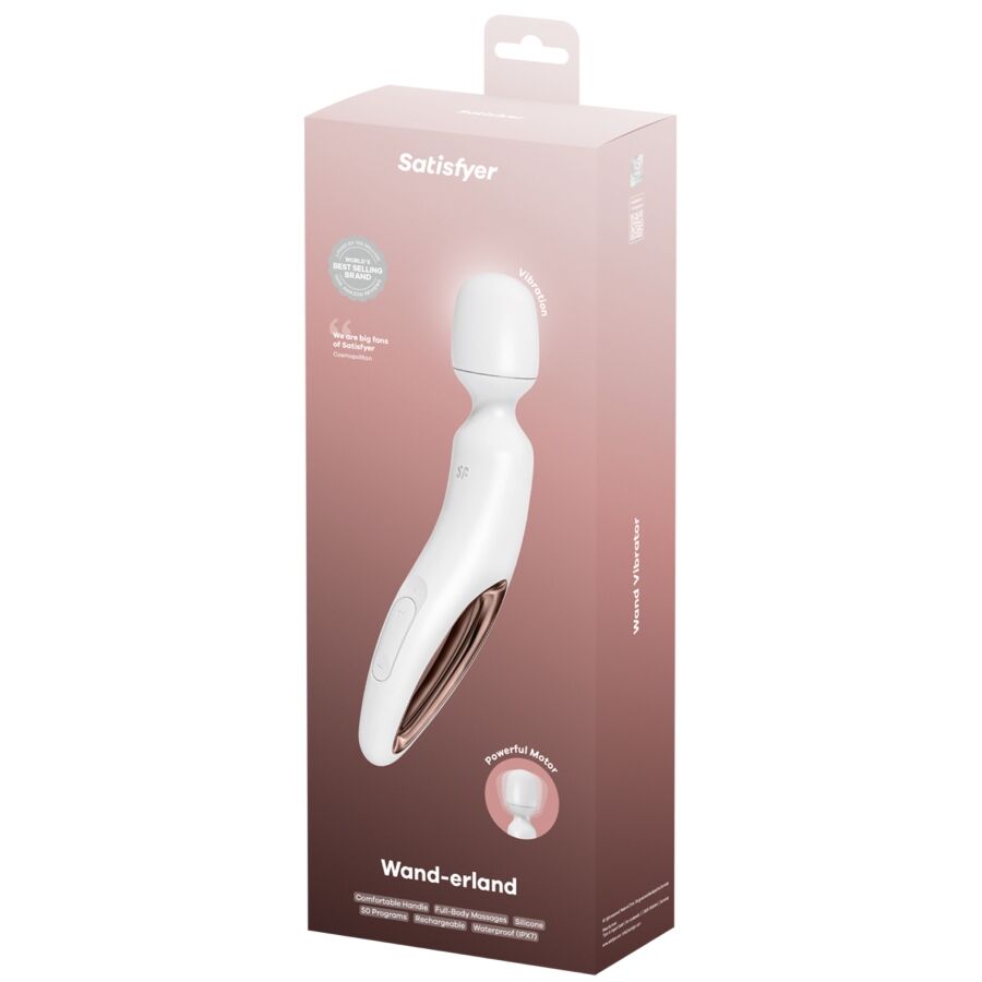 SATISFYER - WAND ERLAND VIBRATING MASSAGER WHITE - Imagem de 5